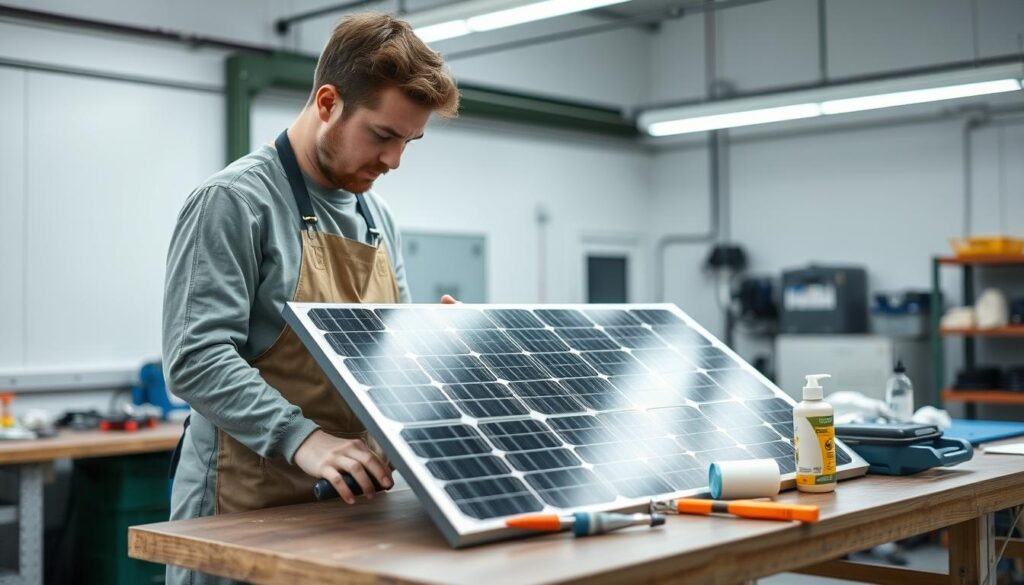 Maintenance panneau solaire portable