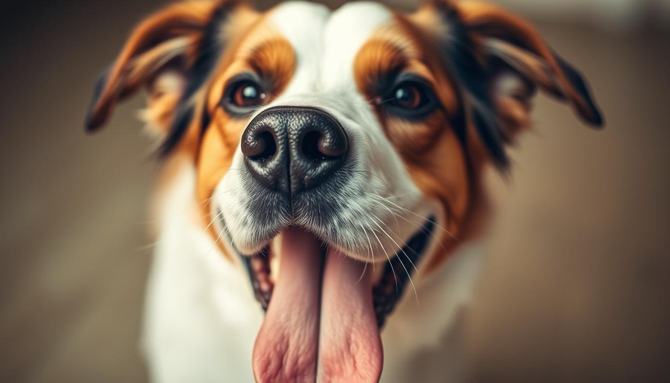 mon chien respire vite et tire la langue au repos