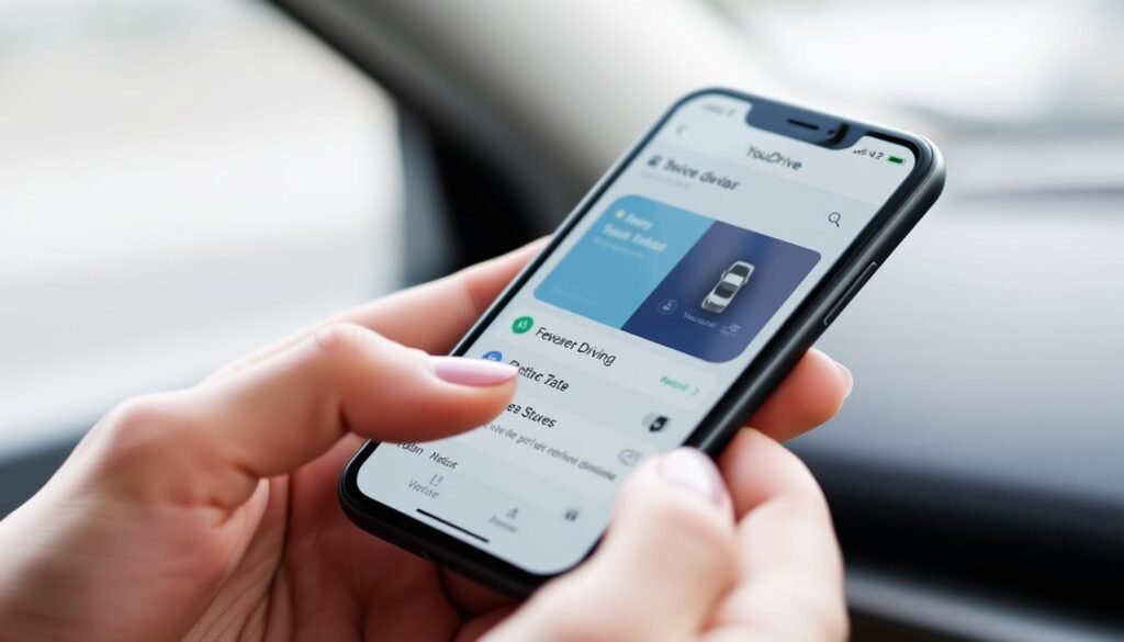 Application mobile YouDrive interface