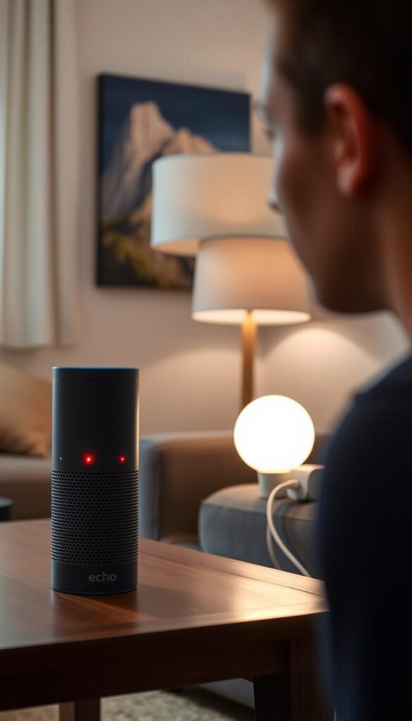 Assistant vocal contrôlant une prise connectée par commande vocale