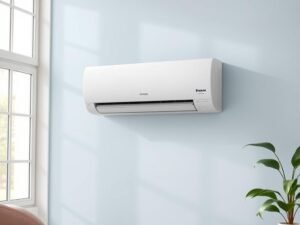 Climatisation Daikin Emura 3 2025 installée dans un salon moderne