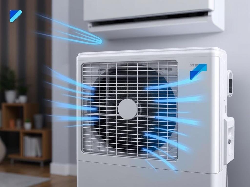 Climatisation Daikin Perfera 2025 montrant sa technologie de purification d'air