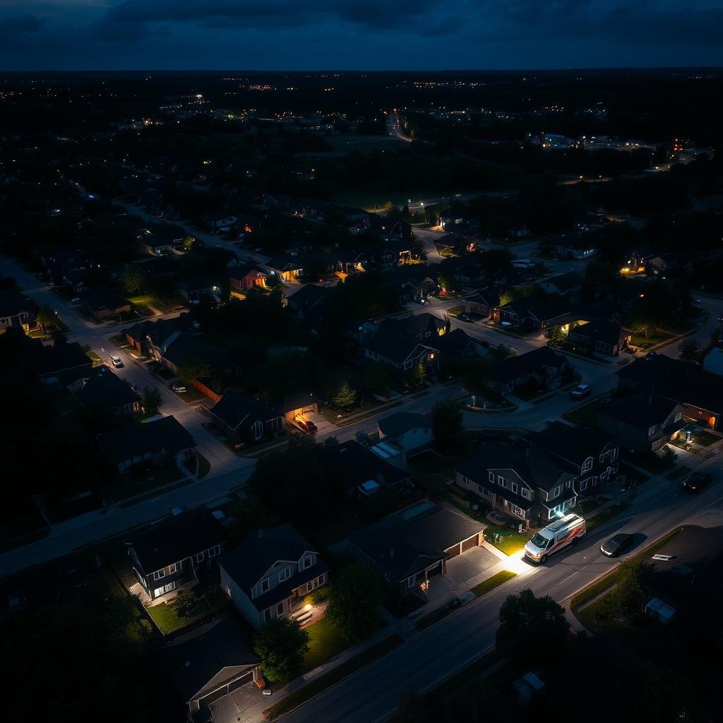 Coupure d'électricité affectant tout un quartier ou une rue