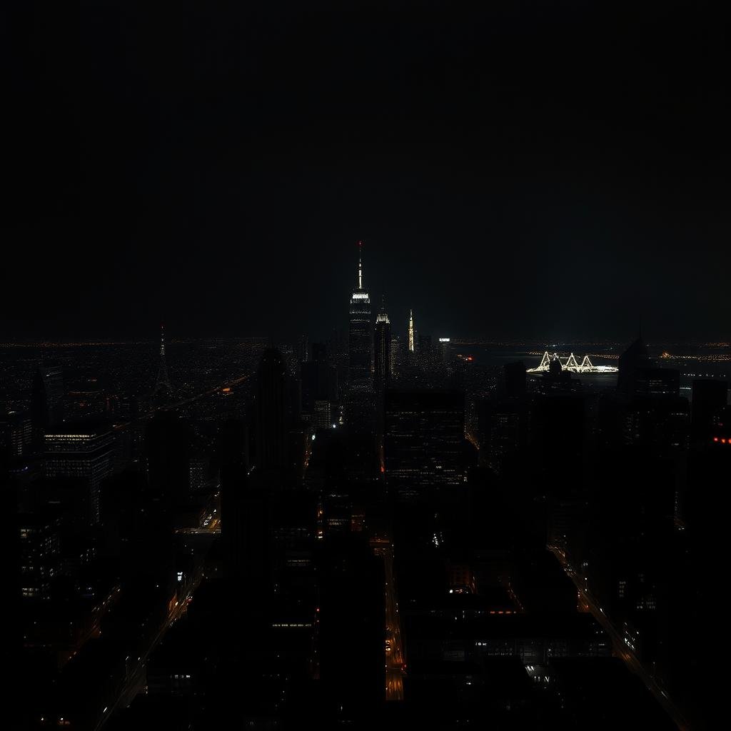 Coupure d'électricité générale affectant une ville entière ou une région