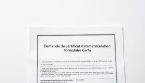 Demande de certificat d'immatriculation : formulaire Cerfa