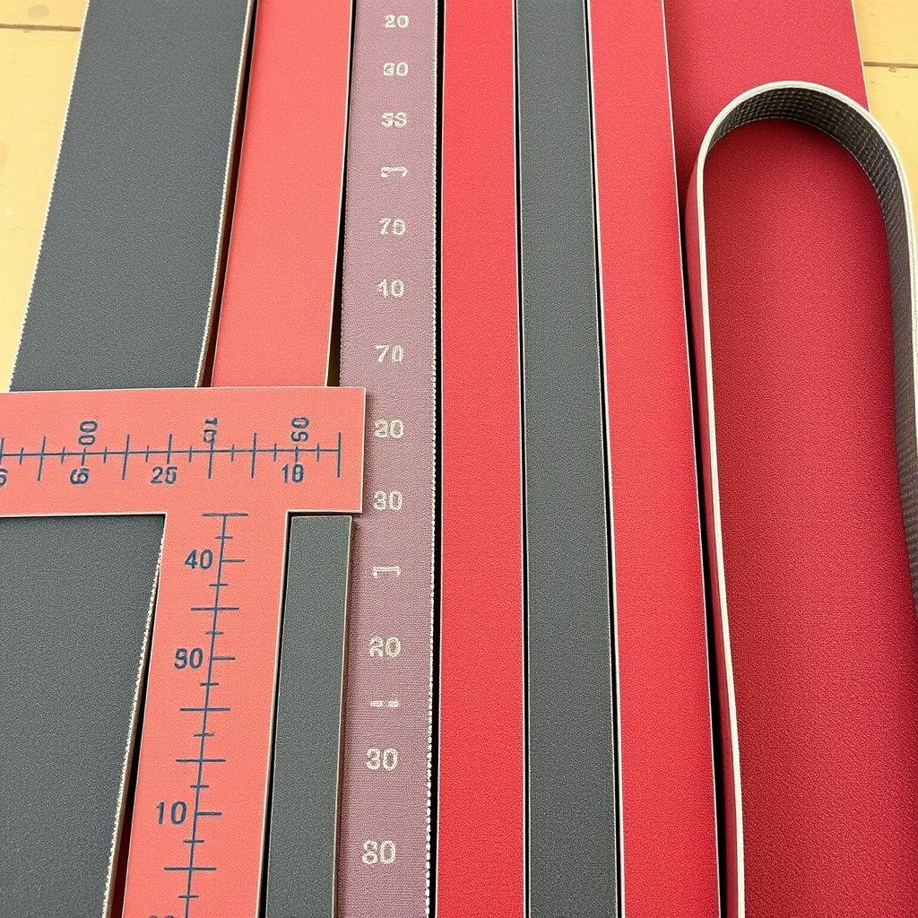 Différentes tailles de bandes abrasives pour ponceuse