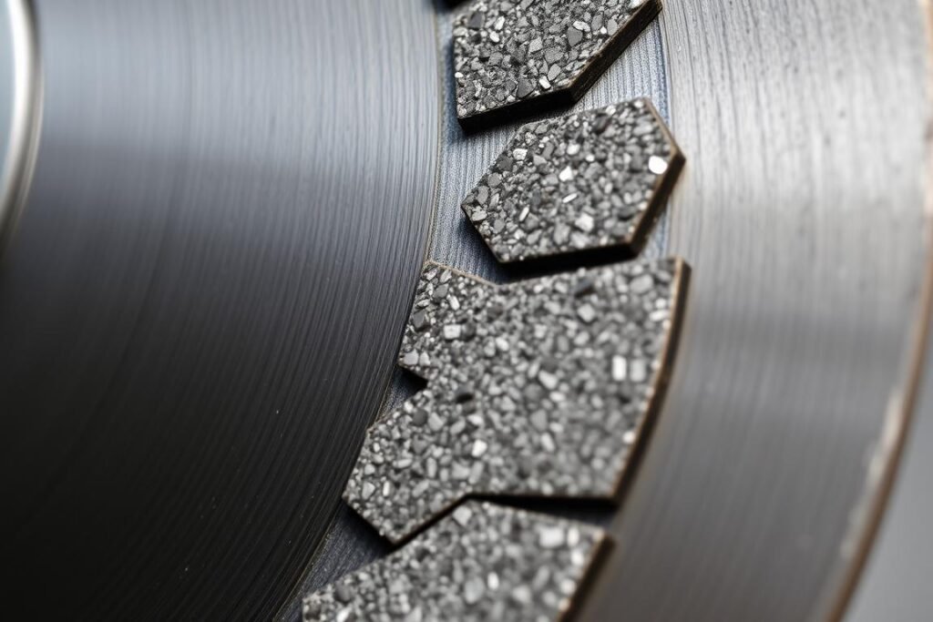 Disque diamant pour asphalte avec segments spécifiques pour matériaux abrasifs