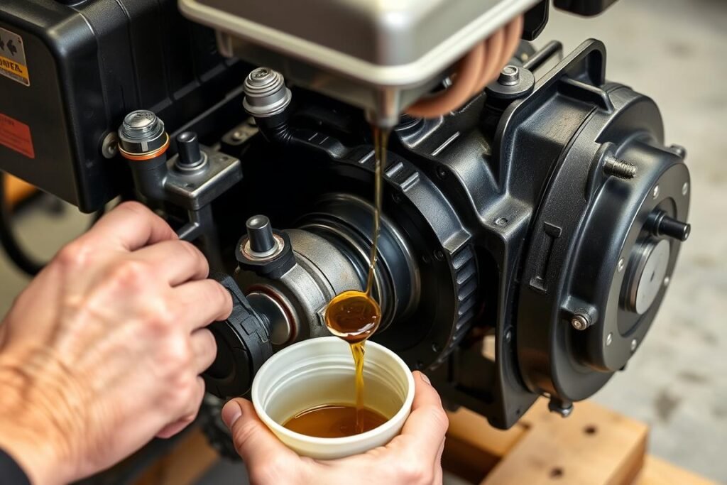 Entretien du moteur d'une pilonneuse thermique