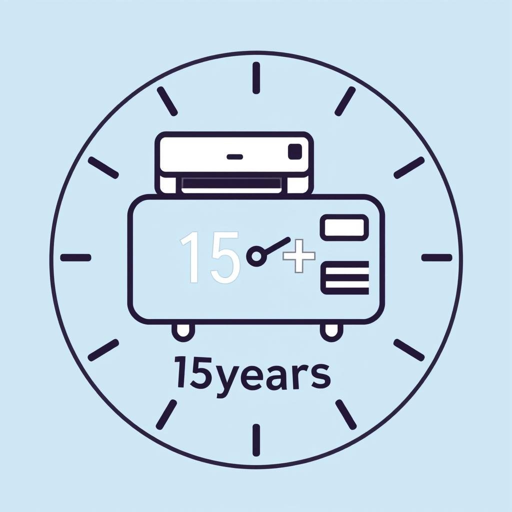 Icône représentant la longévité exceptionnelle des climatiseurs Fujitsu