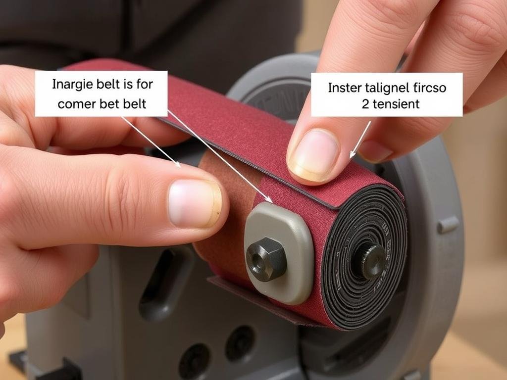 Installation correcte d'une bande abrasive