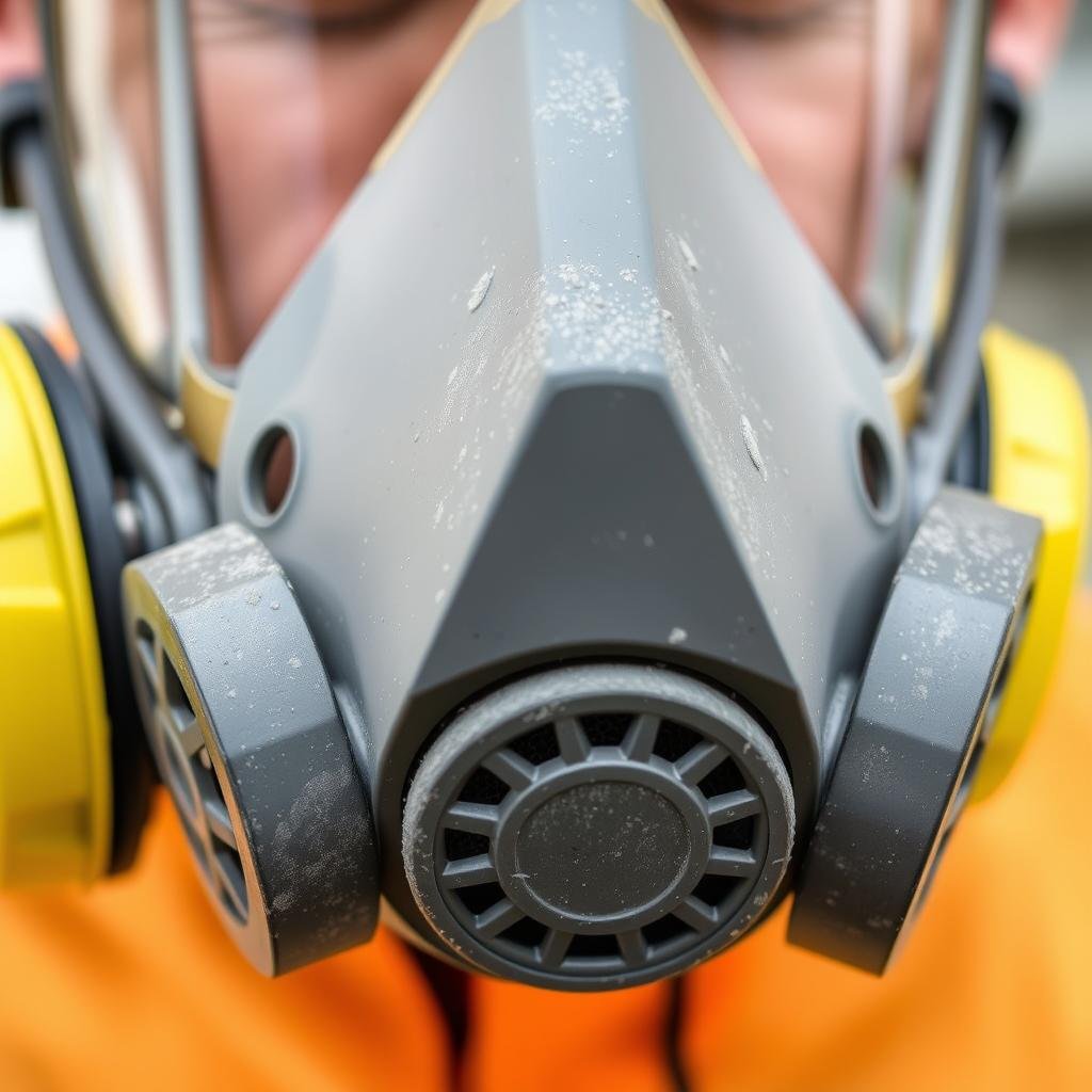 Masque anti-poussière pour la protection respiratoire lors de la découpe à sec