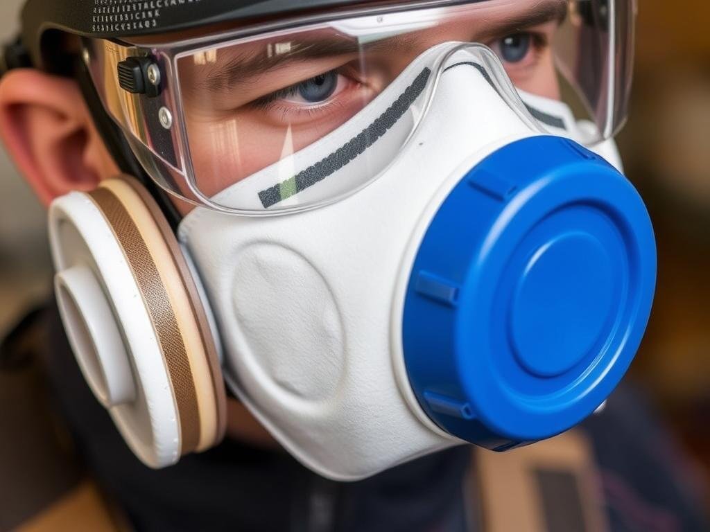 Masque et lunettes de protection pour ponçage