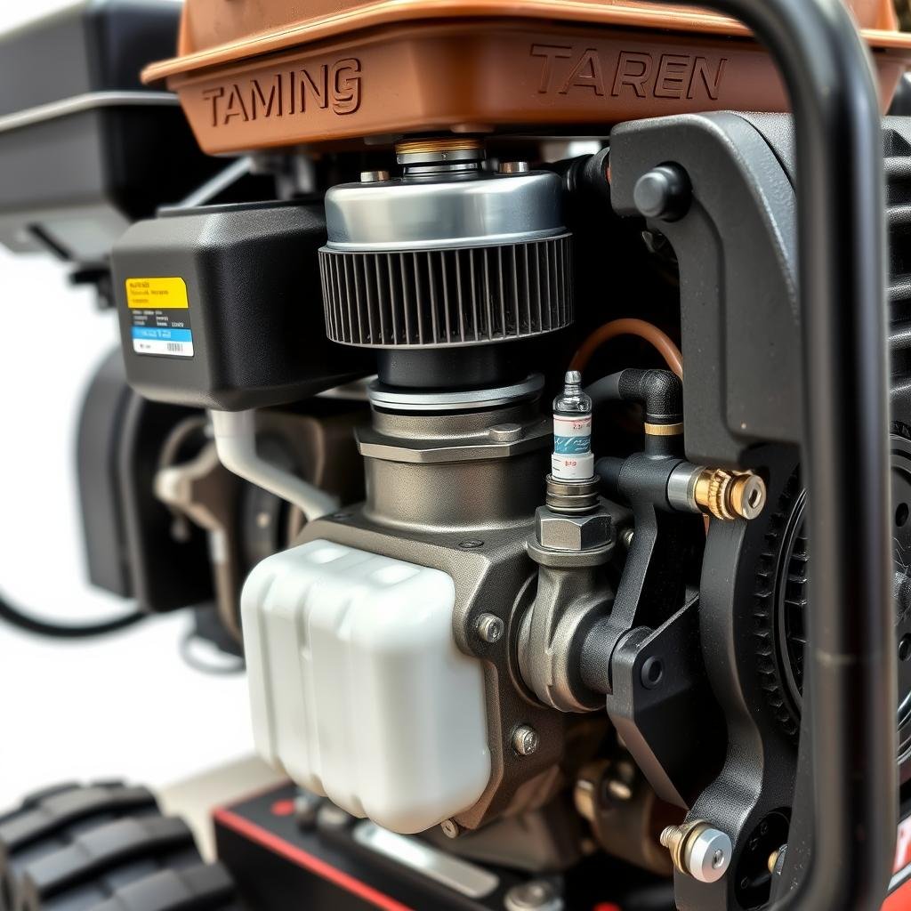 Moteur thermique d'une pilonneuse professionnelle