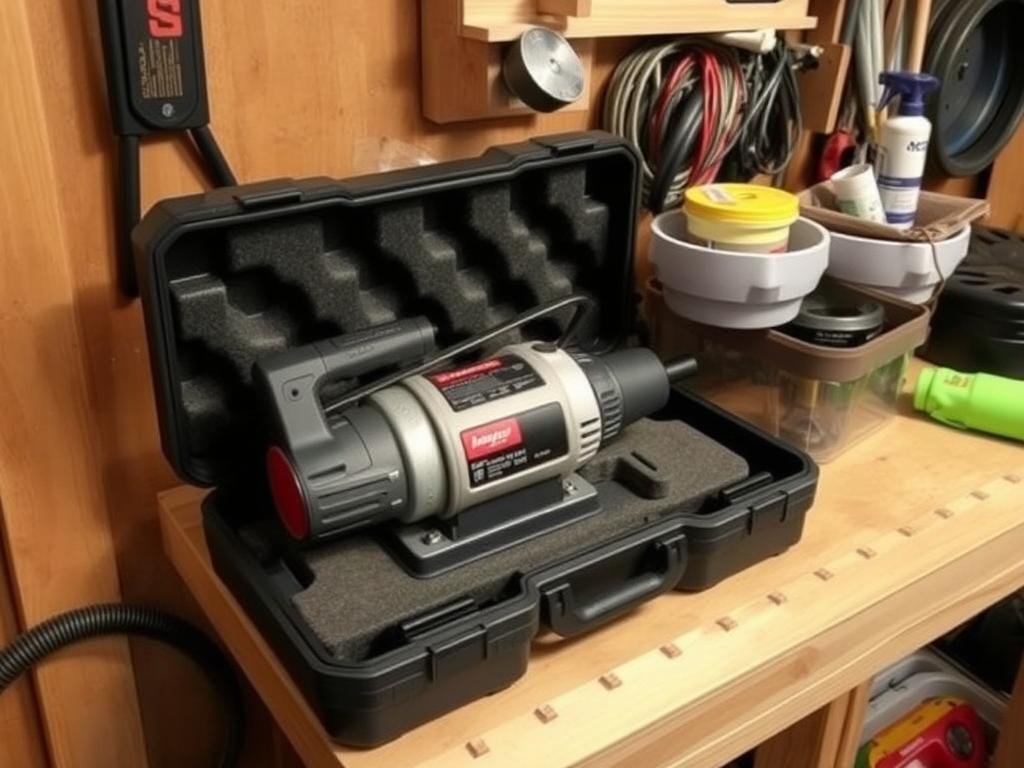 Rangement correct d'une ponceuse à bande