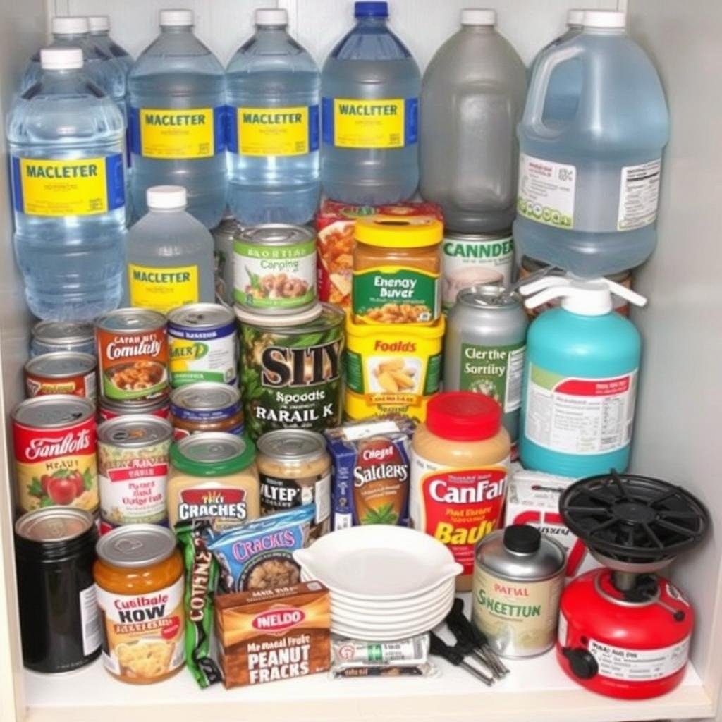 Réserves alimentaires et d'eau pour situation de coupure d'électricité