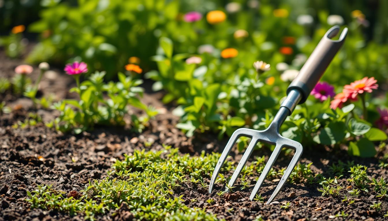 Outils de jardinage binette et serfouette