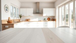Cuisine bois naturel et blanc
