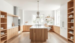 cuisine moderne blanche et bois