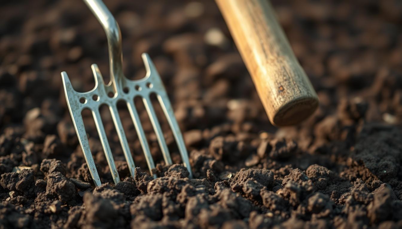 fourche-bêche outil jardinage à main
