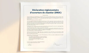Déclaration réglementaire d'ouverture de chantier (DROC)