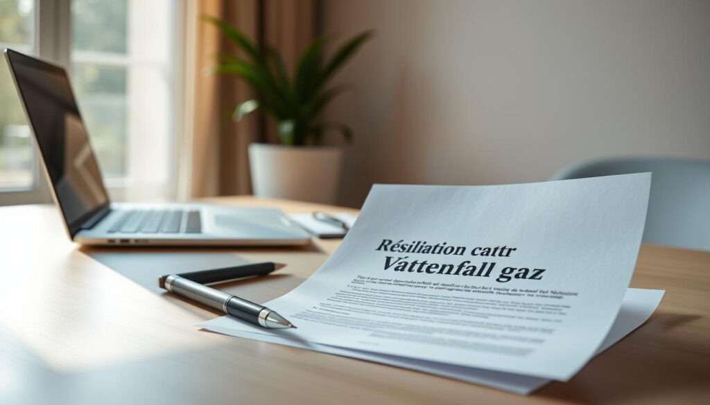 Résiliation contrat Vattenfall gaz