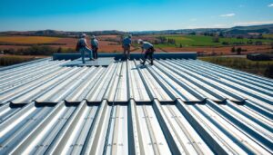 Toiture en bac acier