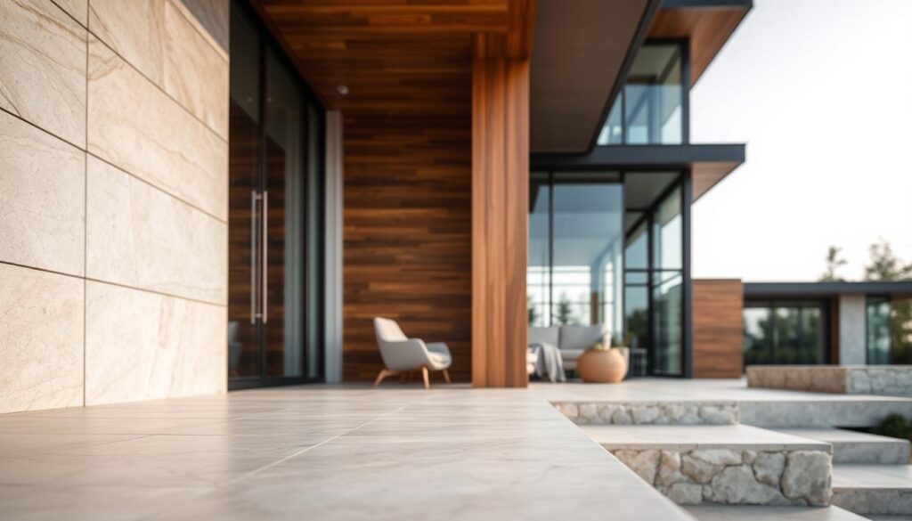 matériaux nobles pour façade contemporaine