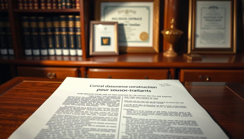 Contrat d'assurance construction pour sous-traitants