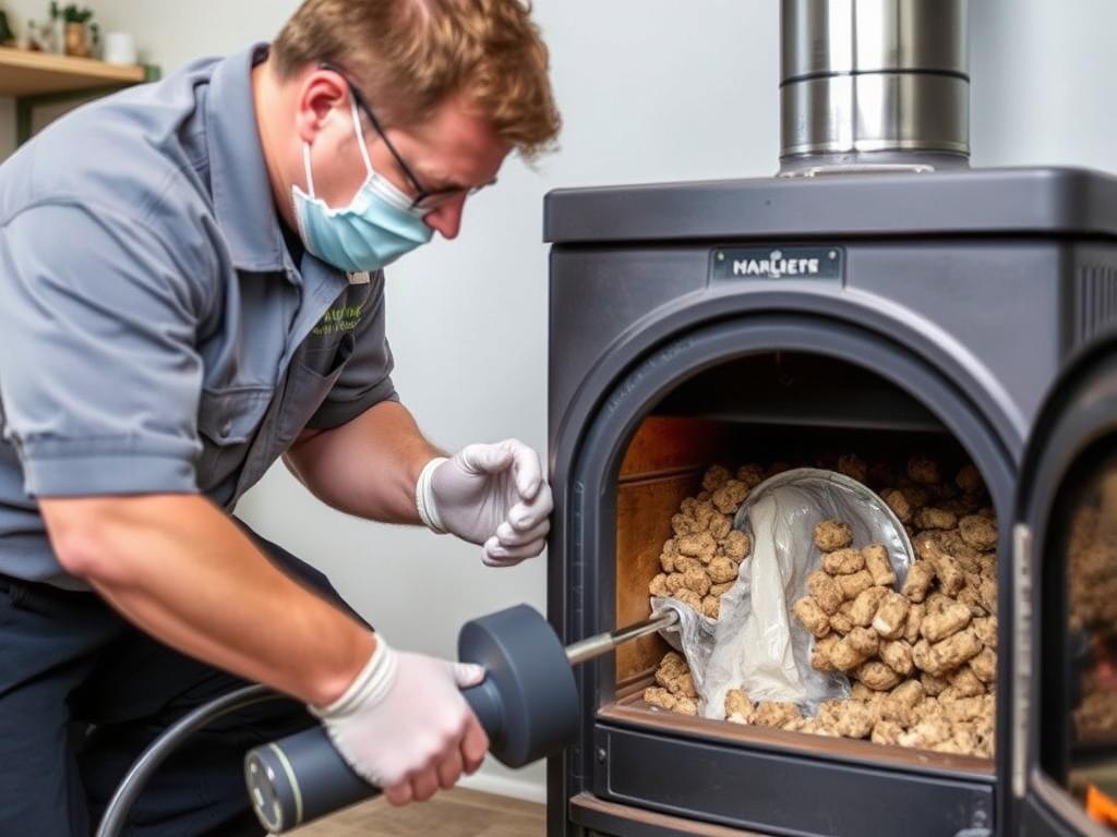 Entretien professionnel d'un poêle à granulés
