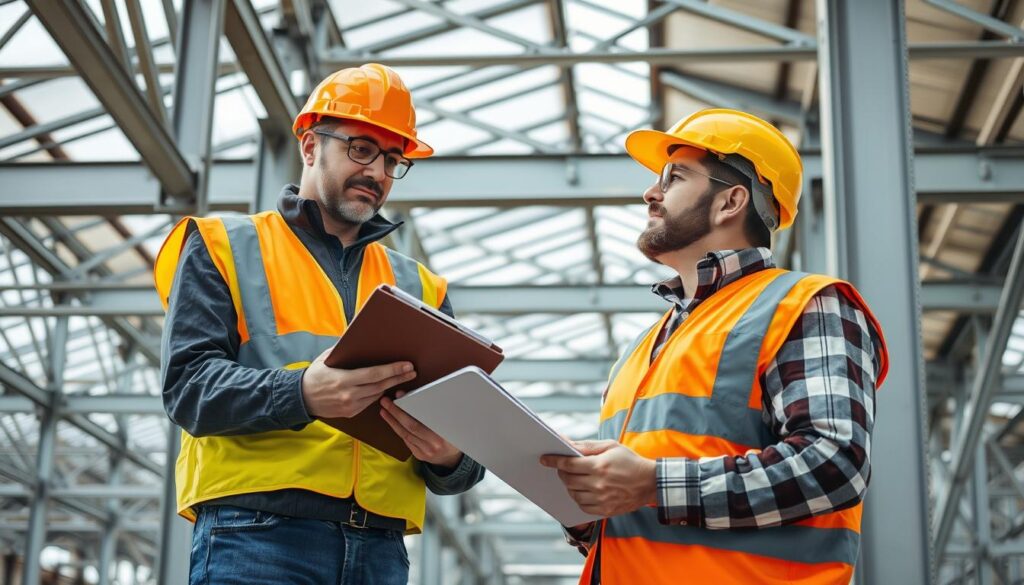 Inspection technique d'une charpente métallique par un expert en assurance