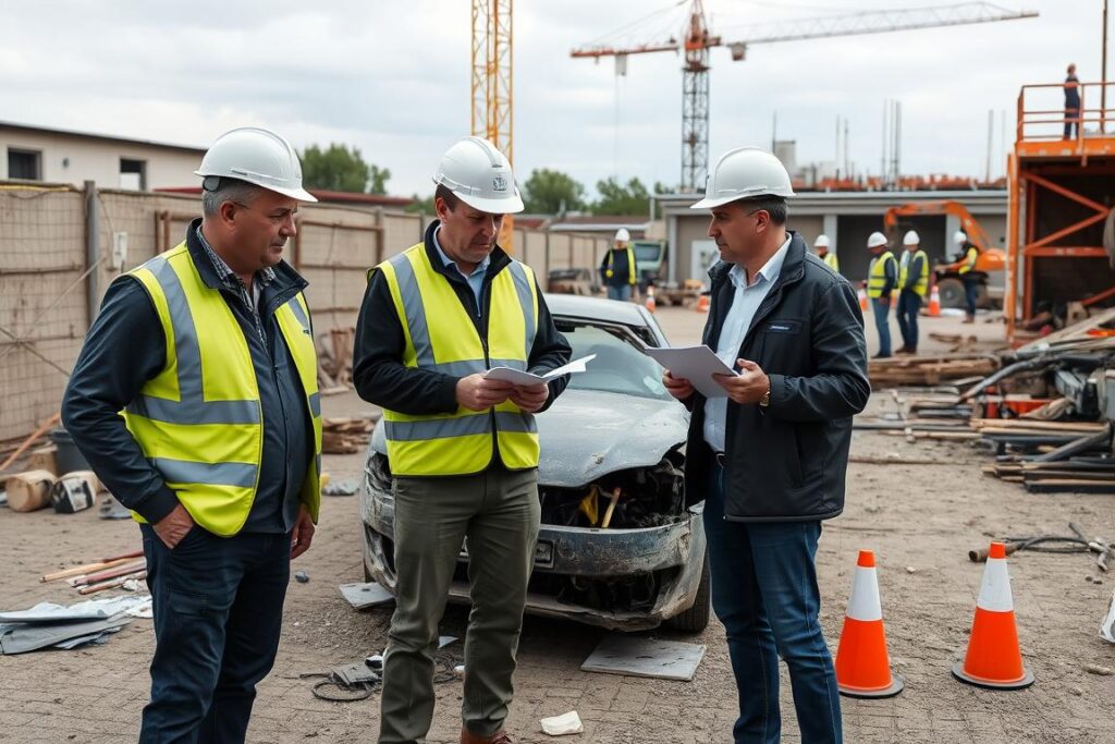 Intervention d'experts après un sinistre couvert par l'assurance tous risques chantier