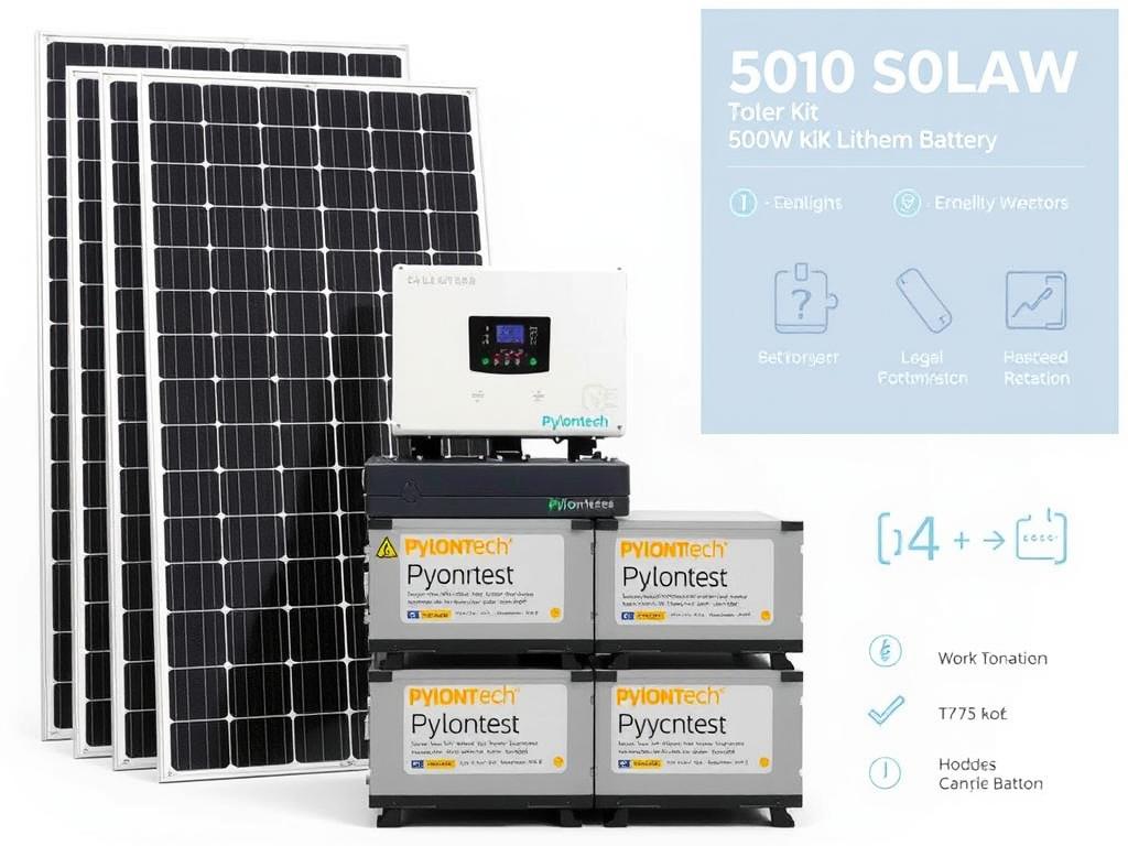 Kit solaire autoconsommation 6000W avec batterie lithium 7kWh Pylontech
