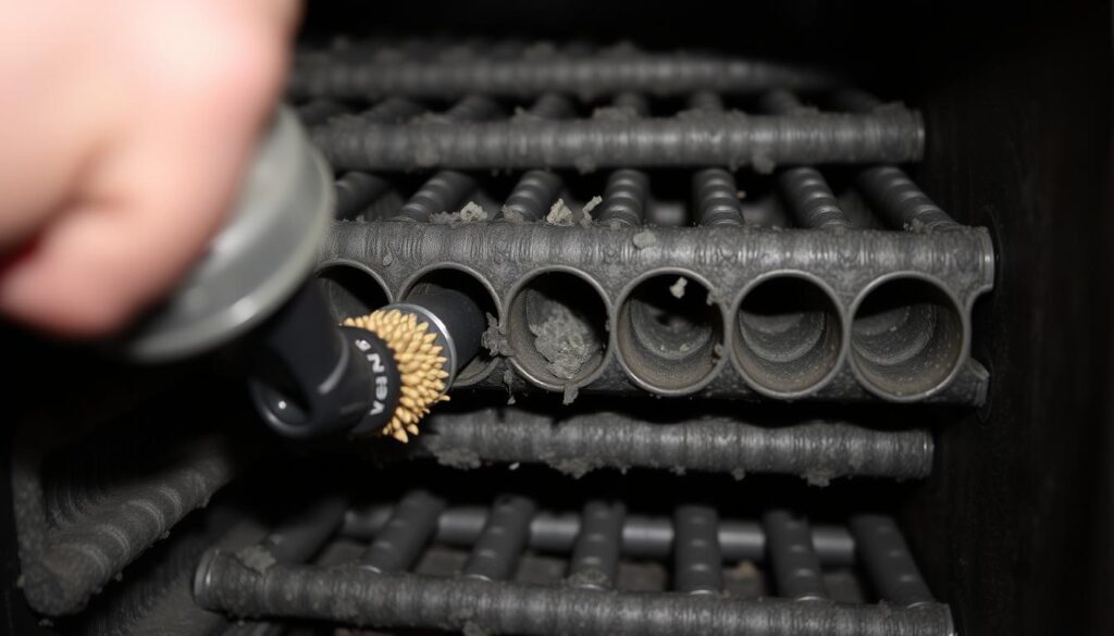 Nettoyage des échangeurs de chaleur d'un poêle à granulés