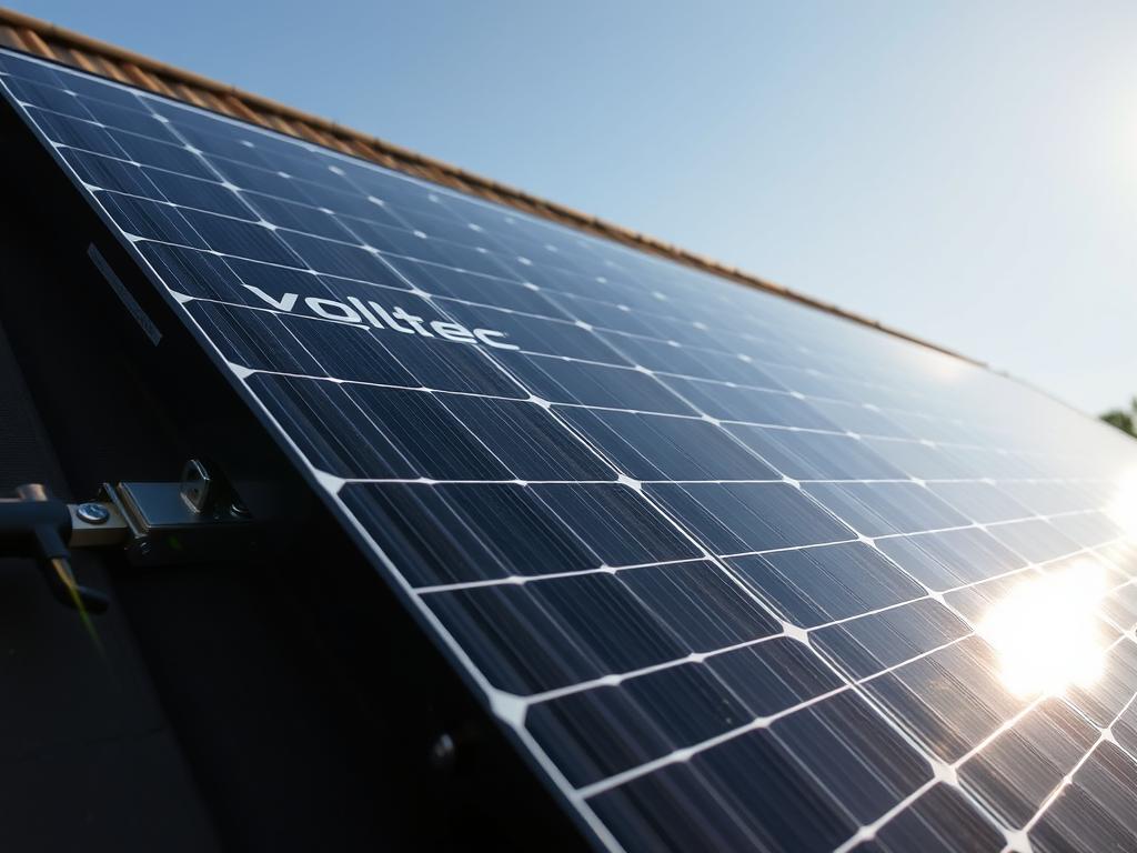 Panneau solaire Voltec Solar installé sur un toit