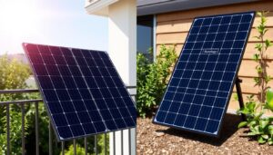 Panneaux solaires Sunology en situation d'installation sur un balcon et au sol - tests indépendants 2026