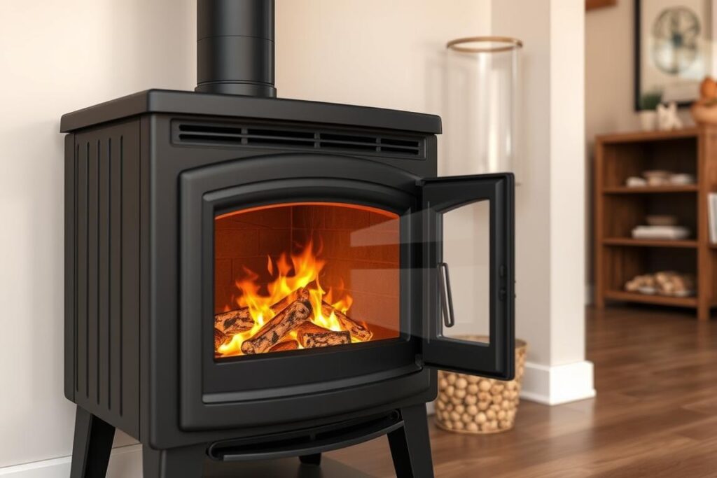 Poêle à granulés étanche avec sortie ventouse