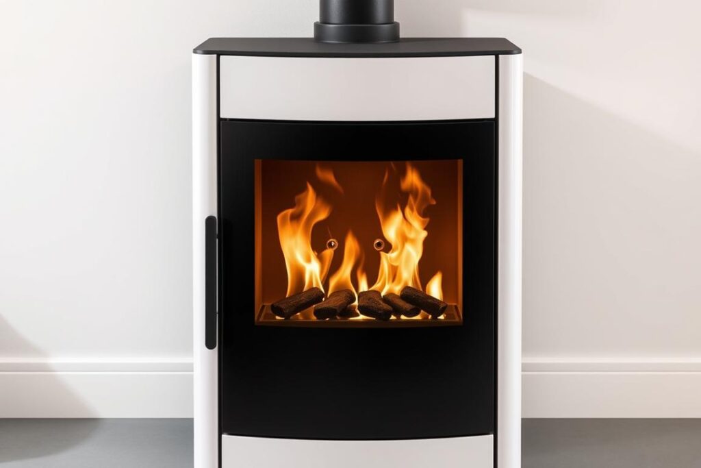 Poêle à granulés extra plat silencieux modèle Orcino 7 kW