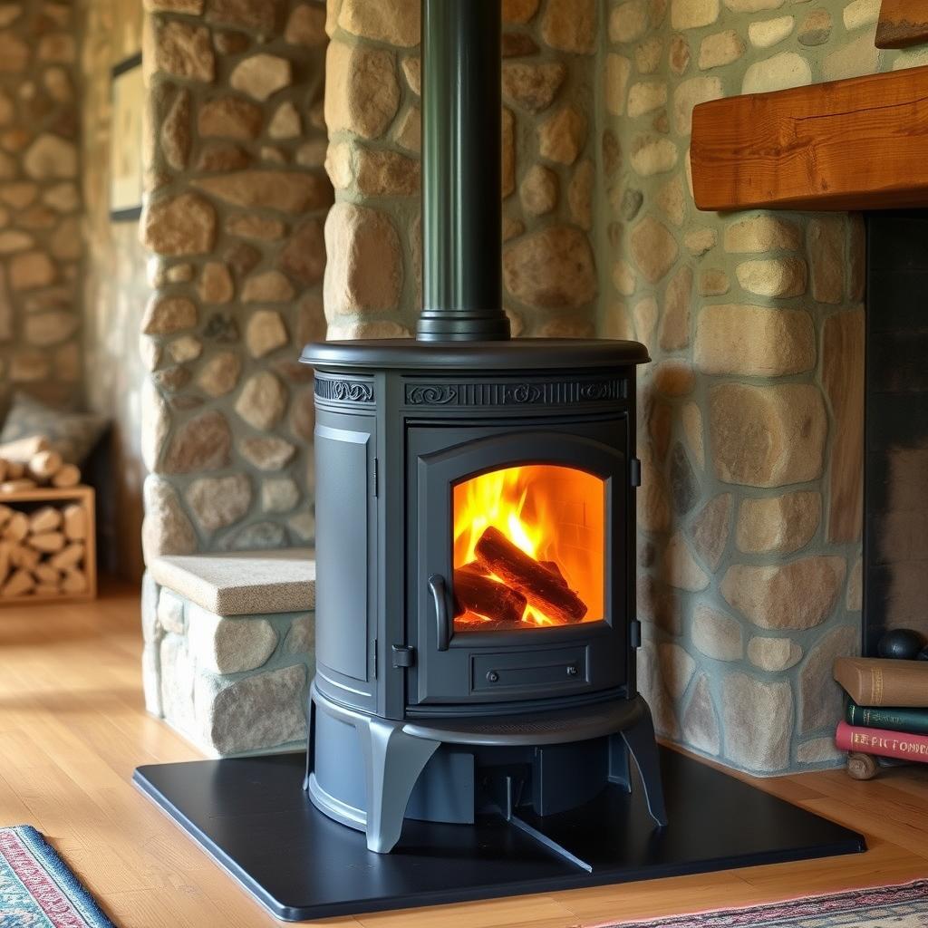 Poêle à granulés style traditionnel