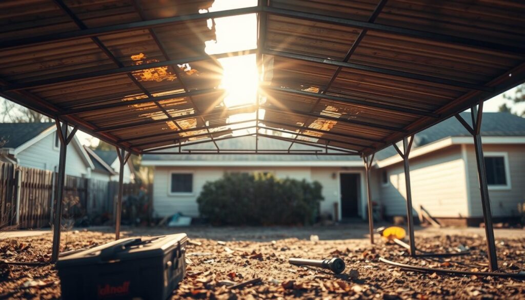Recours sinistre carport aluminium