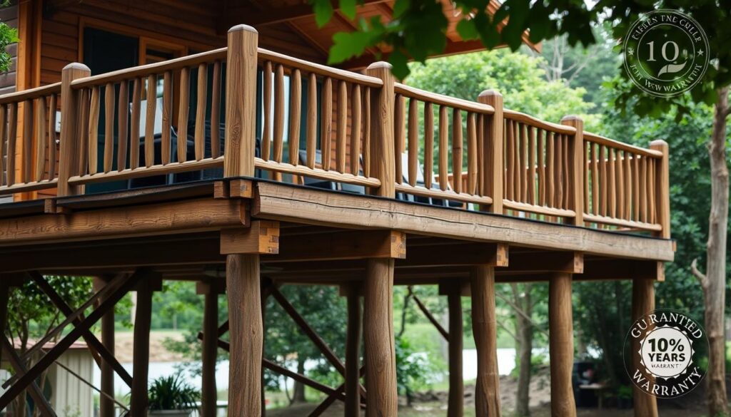 Terrasse bois sur pilotis construction garantie décennale