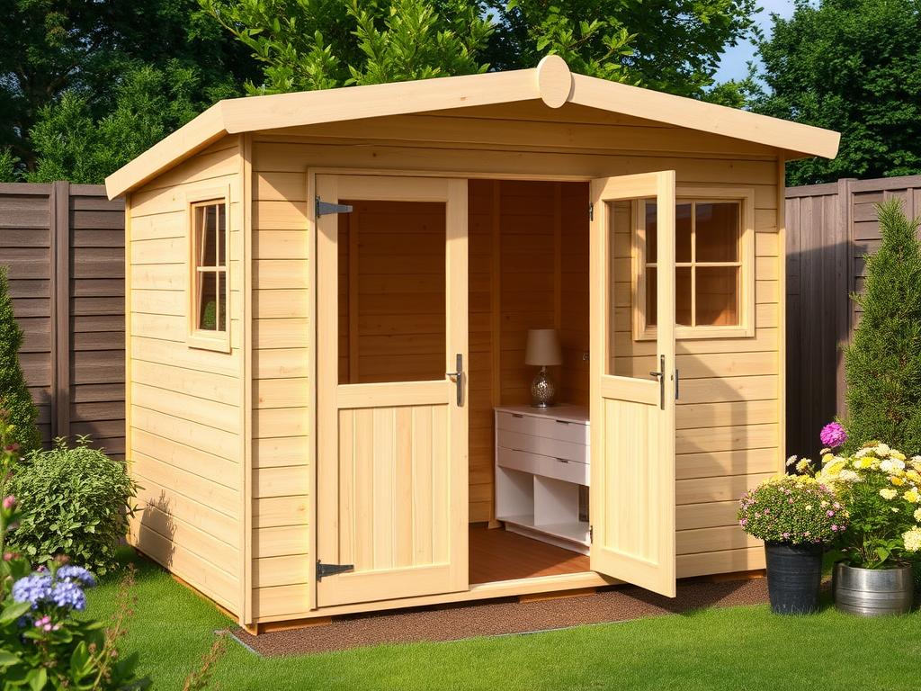Abri de jardin Nordic Plus 7.5 en bois massif pour 2026 Abri de jardin Nordic Plus 7.5 en bois massif pour 2026