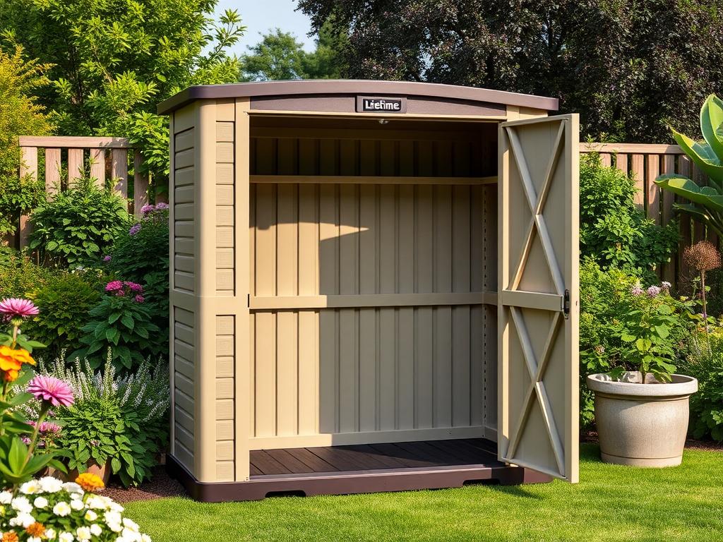 Armoire Lifetime XL en HDPE double paroi, parmi les meilleures armoires pour extérieur 2026 pour la robustesse Armoire Lifetime XL en HDPE double paroi, parmi les meilleures armoires pour extérieur 2026 pour la robustesse