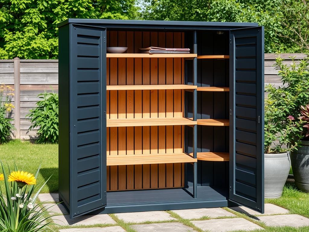Armoire haute TecTake en polypropylène, une des meilleures armoires pour extérieur 2026 modulables Armoire haute TecTake en polypropylène, une des meilleures armoires pour extérieur 2026 modulables
