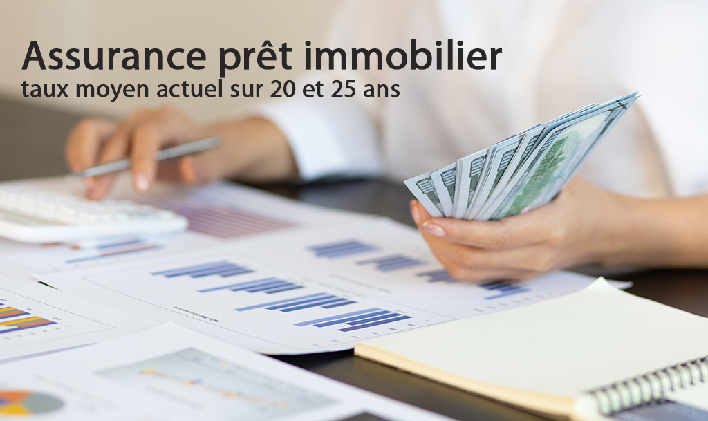 Assurance prêt immobilier : taux moyen actuel sur 20 et 25 ans