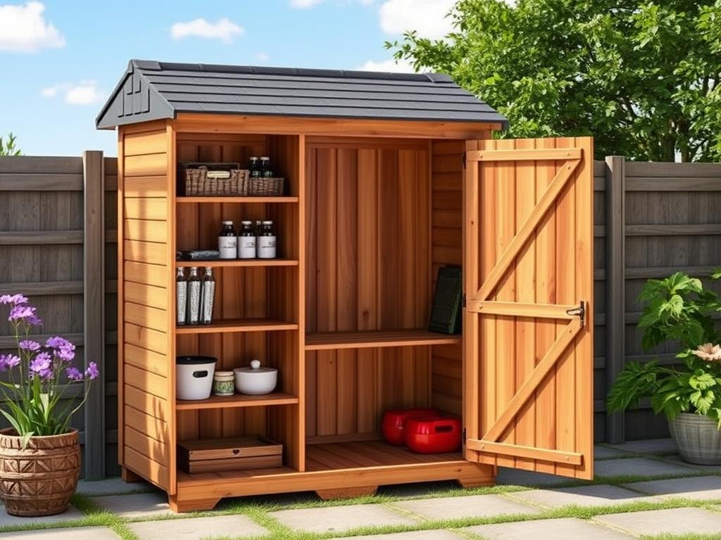 Outsunny Armoire Abri en bois, classée parmi les meilleures armoires pour extérieur 2026 Outsunny Armoire Abri en bois, classée parmi les meilleures armoires pour extérieur 2026