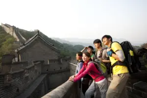 Amis sur la Grande Muraille de Chine