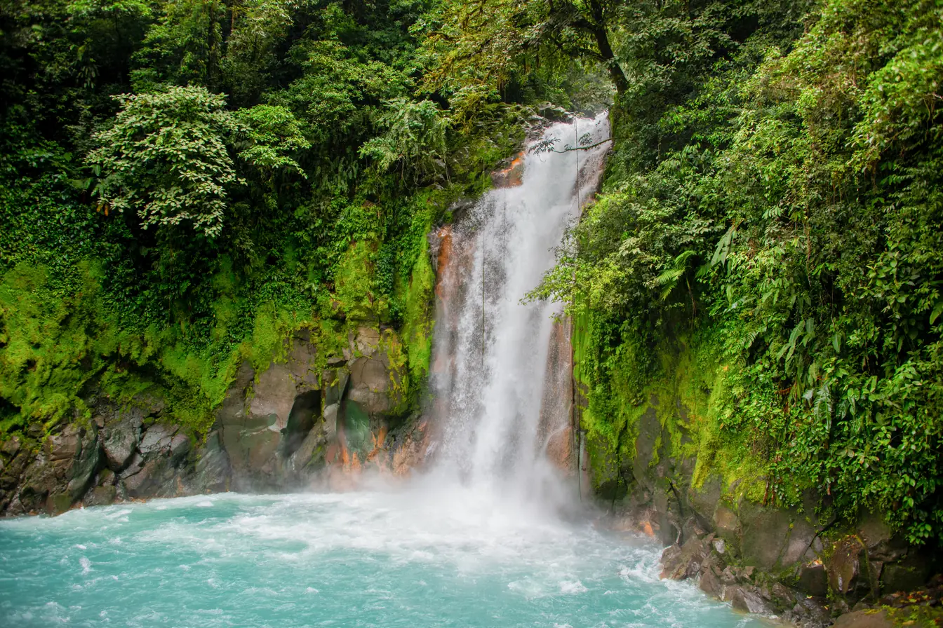 Assurance voyage Costa Rica Cascade dans la foret tropicale du Costa Rica