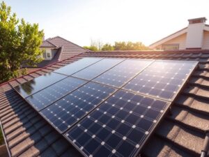 Kit solaire Sunpower Maxeon avec panneaux haute performance installés sur un toit résidentiel