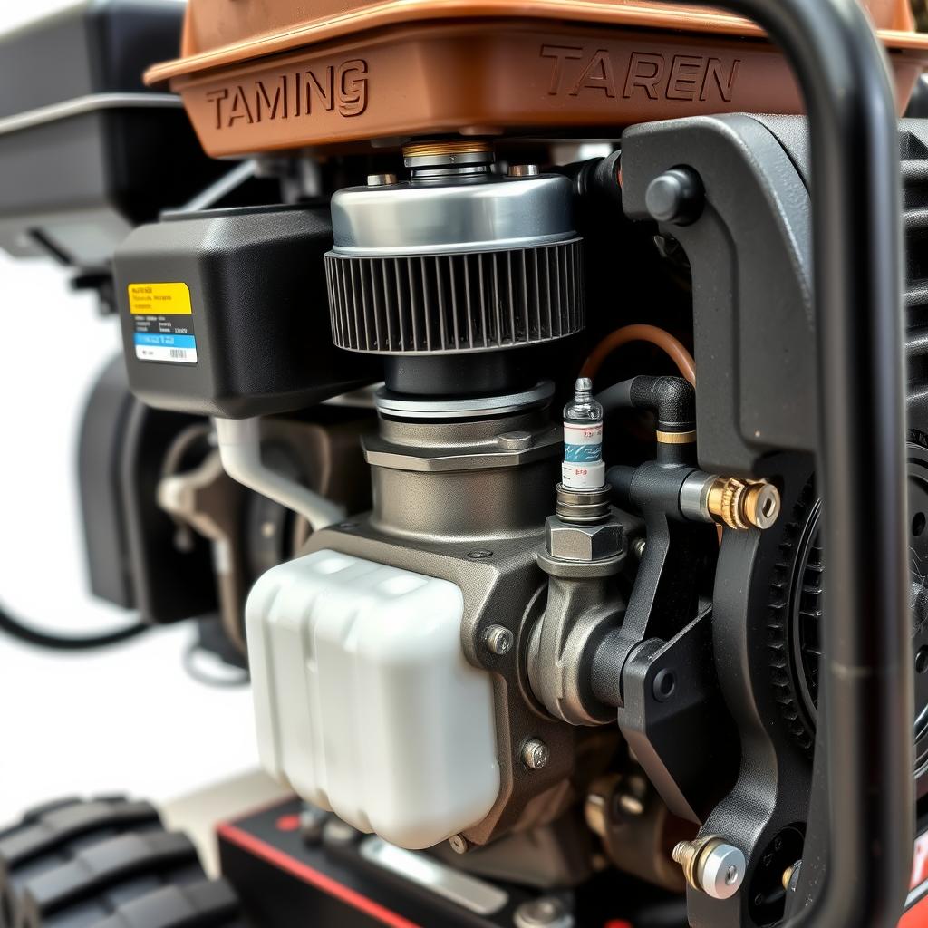 Moteur thermique d'une pilonneuse professionnelle