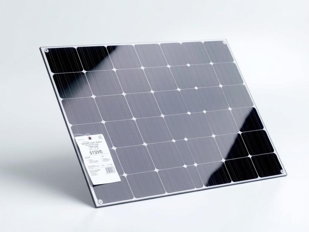 Panneau solaire amorphe avec étiquette de prix